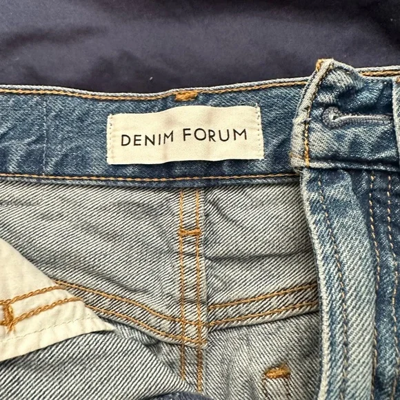 Denim Forum 90’s vintage maxi denim skirt.  **raw hem - Picture 6 of 8